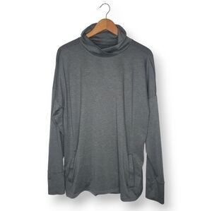 COLUMBIA Grey Pullover Cowl Neck Long Sleeve Top Size XL